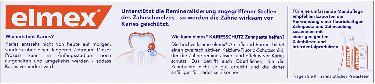Elmex KARIESSCHUTZ Zahnpasta, 6er Pack (6x75ml)