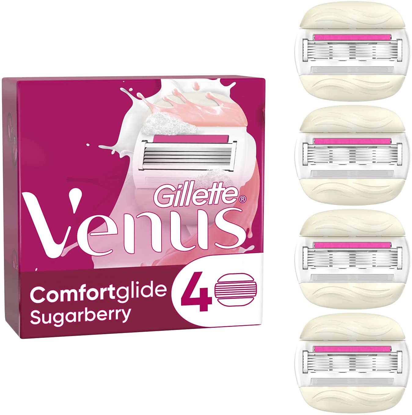 Gillette Venus Comfortglide Sugarberry Rasierklingen (1x4)
