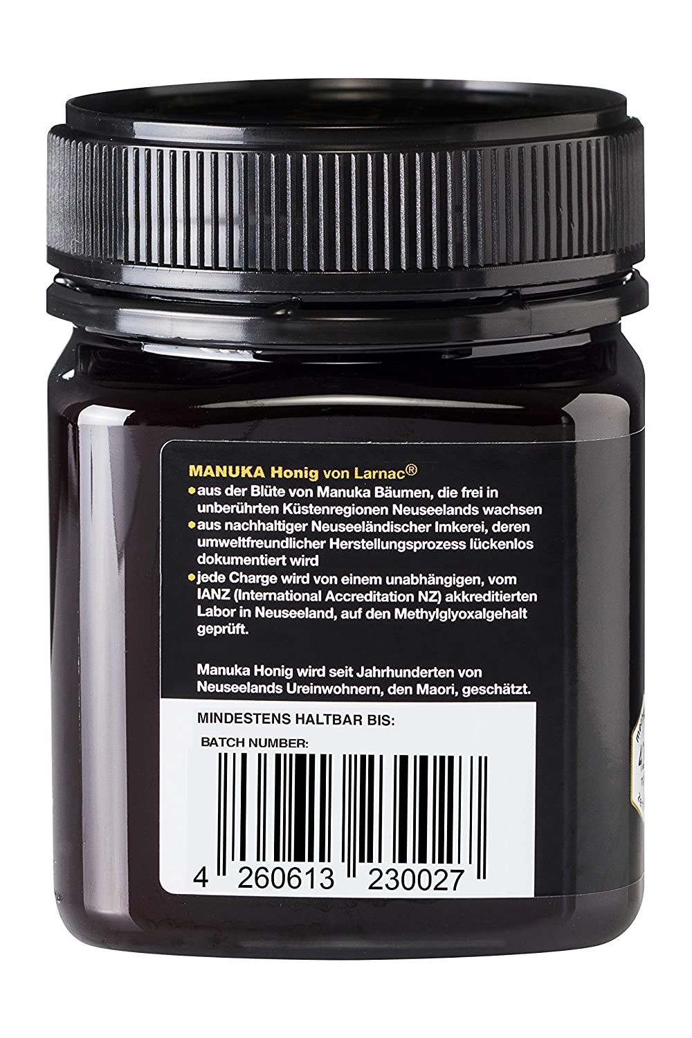 Larnac Manuka Honig 300+ MGO aus Neuseeland, 250g, zertifizierter Methylglyoxalg