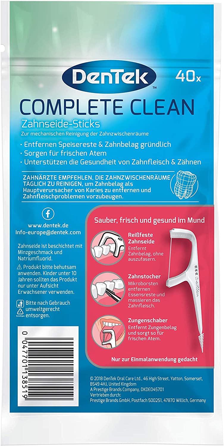 Dentek Complete Clean Zahnseide Sticks (1x40er Pack)