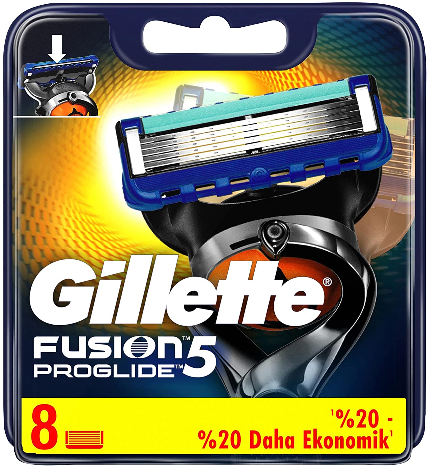 Gillette Fusion Rasierklingen Für Männer Briefkastenfähige Verpackung (1x8) 