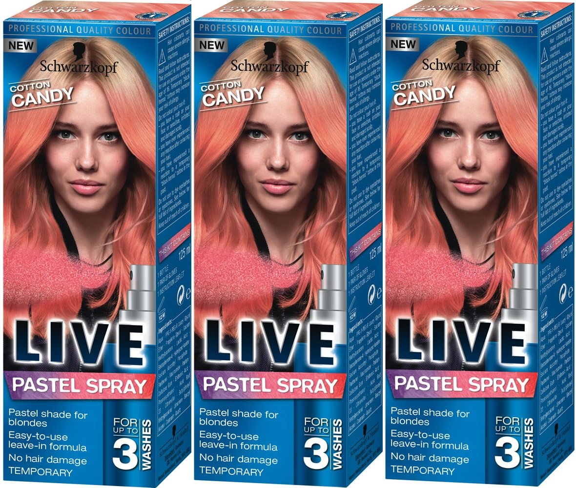 Schwarzkopf Live Pastel Spray Cotton Candy (3x125ml)